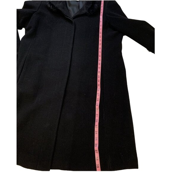 Liz Claiborne Coat Womens 18 Faux Fur Collar Cuffs Wool Blend Lined Classic - Picture 8 of 10